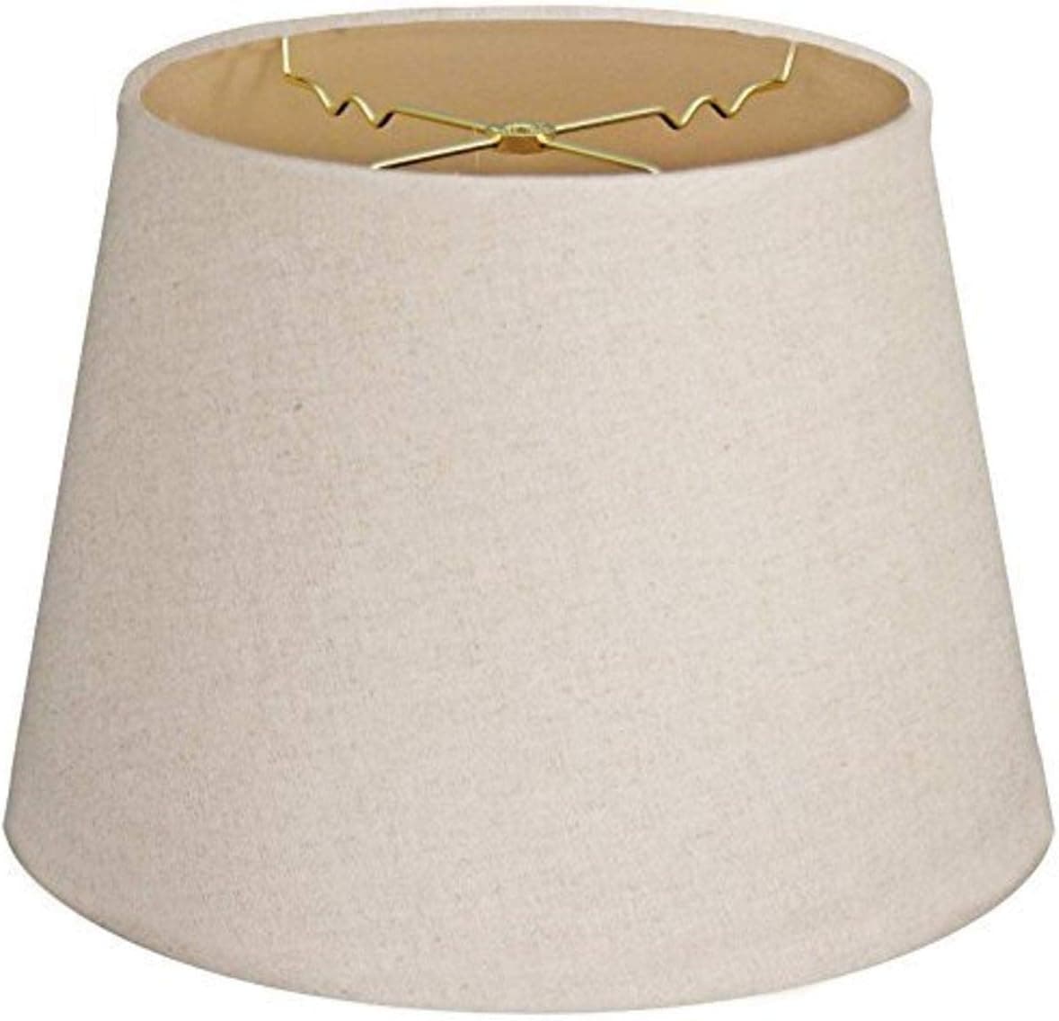 Royal Designs, Inc. Tapered Shallow Drum Hardback Lamp Shade, HB-606-20LNCR, Linen Cream, 14 x 20 x 13
