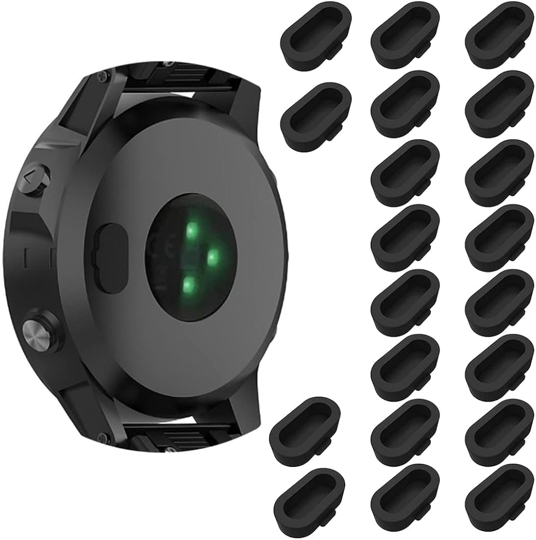 CKANDAY 20 Pcs Charger Port Protector for Fenix 7/7S/7X 5/5S/5X Plus/6S 6 6X, Silicone Dust Plug Anti-dust Plugs Compatible for Garmin Venu 2/Vivoactive 3/4/Instinct 2/Forerunner 935/45S/245/945