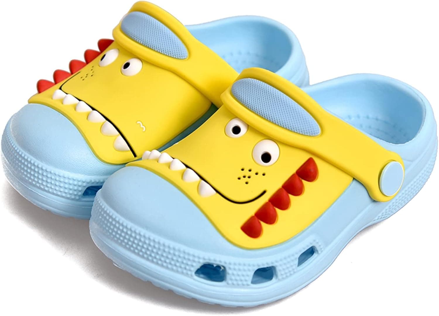 JACKSHIBO Toddler Little Kids Clogs Boys Girls Dinosaur Water Pool Beach Garden Sandals