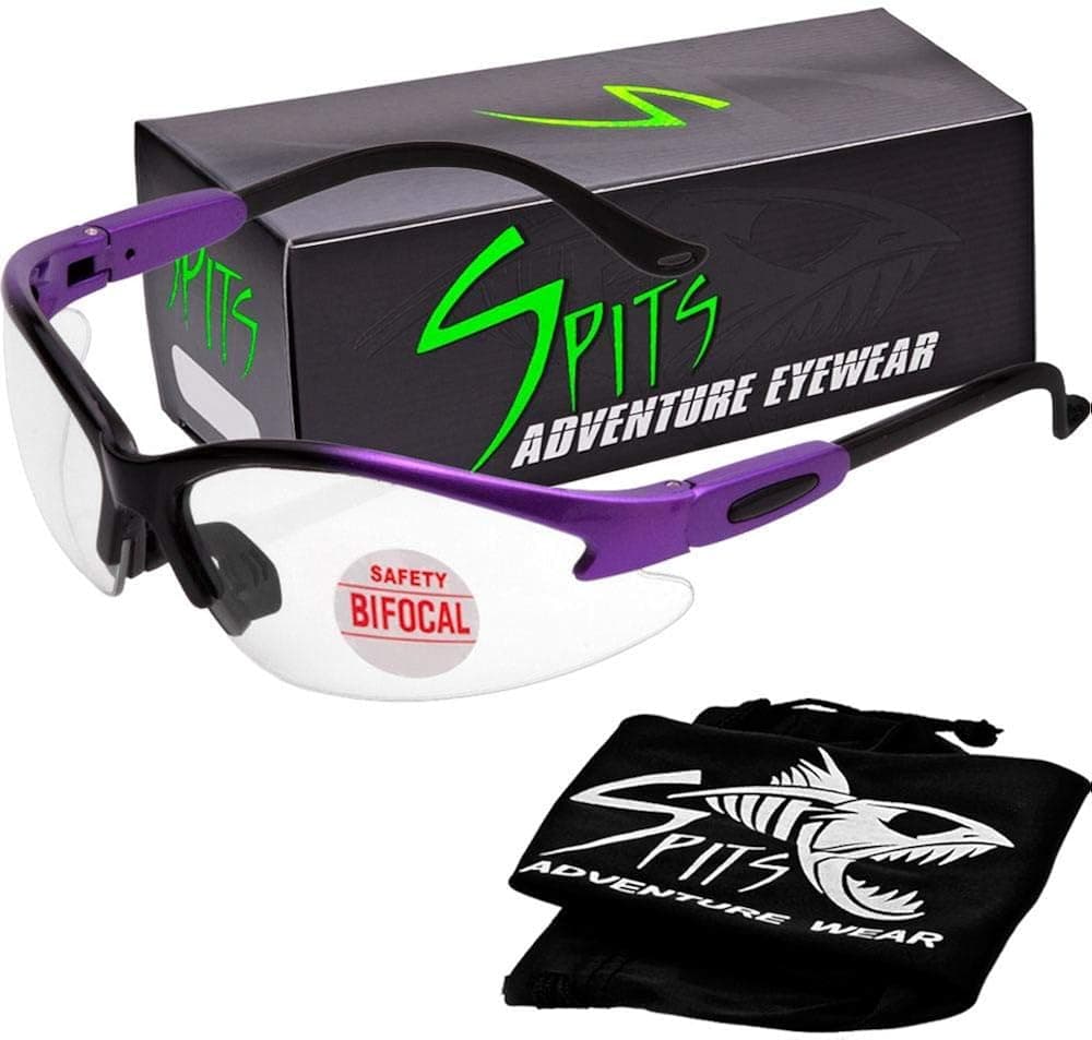 Cougar Magnifying Bifocal Safety Glasses (Two Toned Purple/Black)