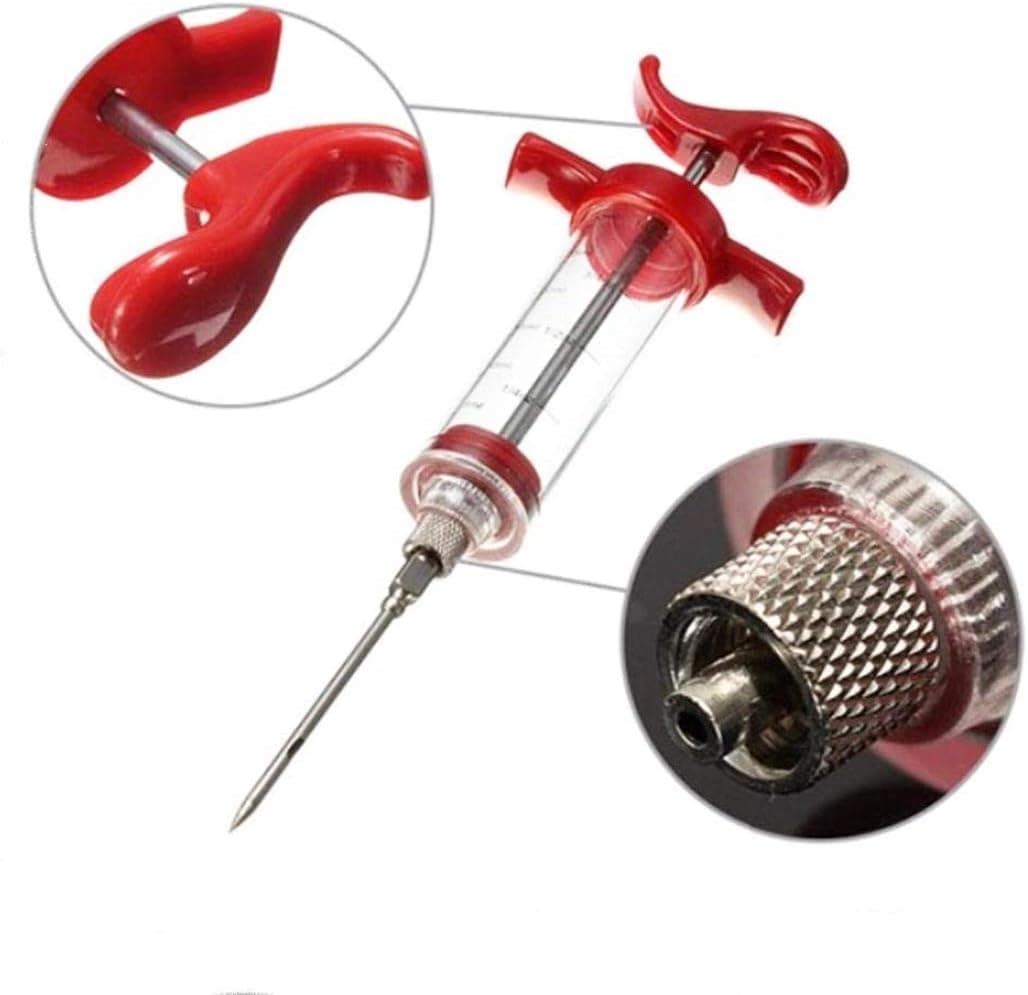 通用 Plastic Marinade Injector Syringe, 6.18 x 3.78 x 1.3 inches, transparent