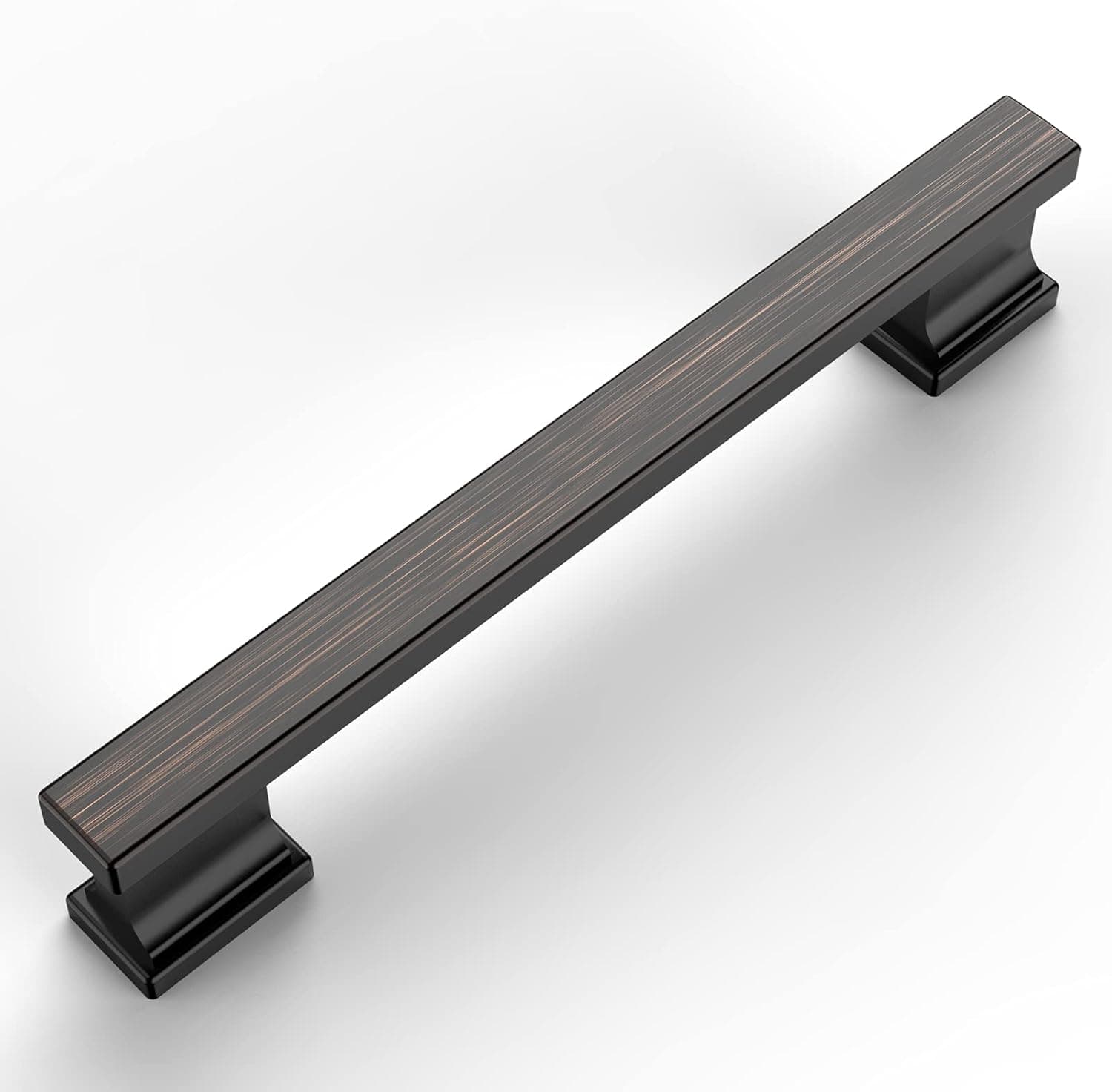 Amerdeco 1 Pack Oil-Rubbed Bronze Cabinet Pulls 5 Inch(128mm) Hole Center Drawer Pulls Cabinet Hardware Kitchen Cabinet Handles for Bathroom Dresser Pulls ZH00013…