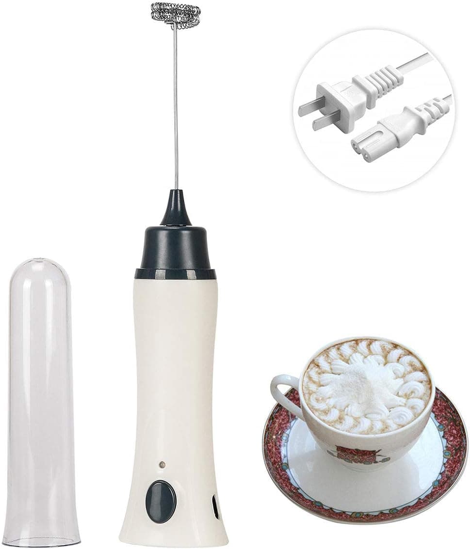 Kitchenhoney Rechargeable Milk Frother Electric Handheld Coffee Foam Maker Whisk for Bulletproof Coffee, Latte, Cappuccino, Hot Chocolate