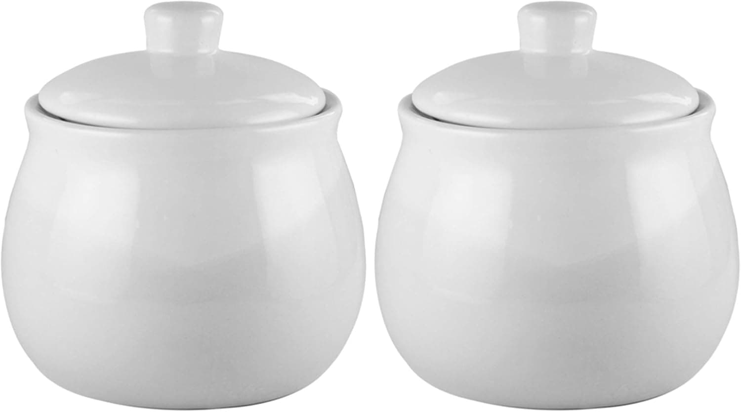 American Atelier Oasis Canister Set 2-Piece Ceramic Jars Chic Design with Lids for Cookies, Candy, Coffee, Flour, Sugar, Rice, Pasta, Cereal & More Blue and Gray