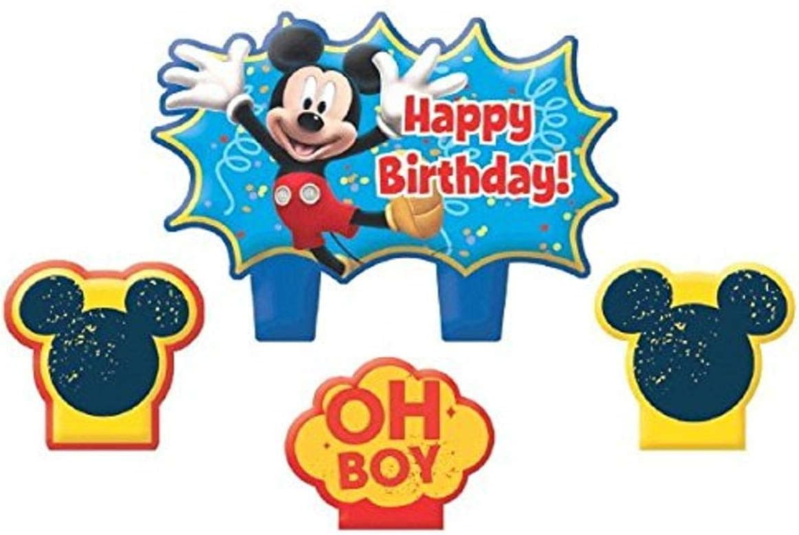 Disney "Mickey Mouse" Mini Molded Cake Candles, Birthday