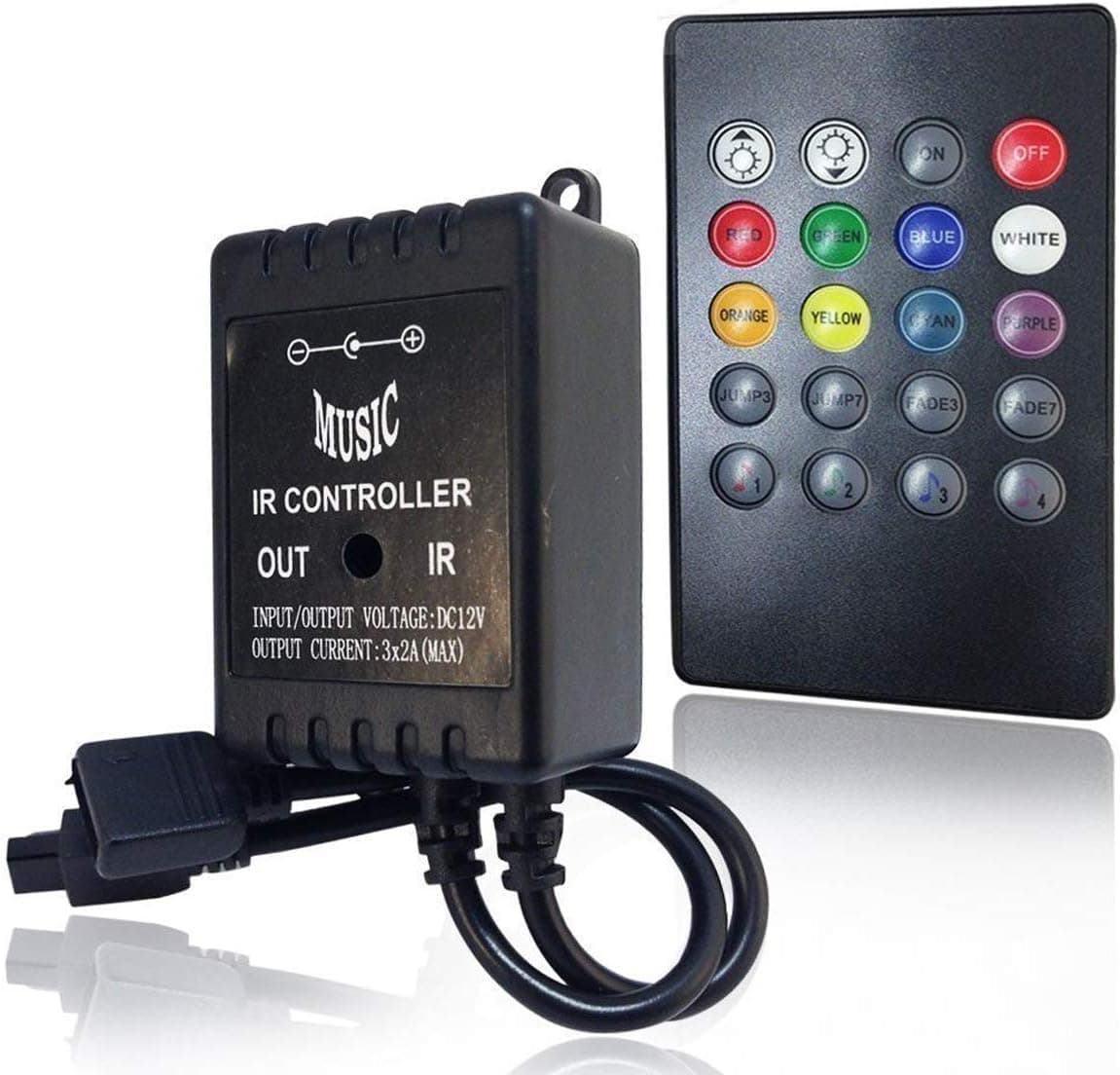 SUPERNIGHT Infrared Music Controller 20 Keys IR Remote Controller Sound Sensor Controller for 5050 3528 5630 RGB LED Strip Light Flexible