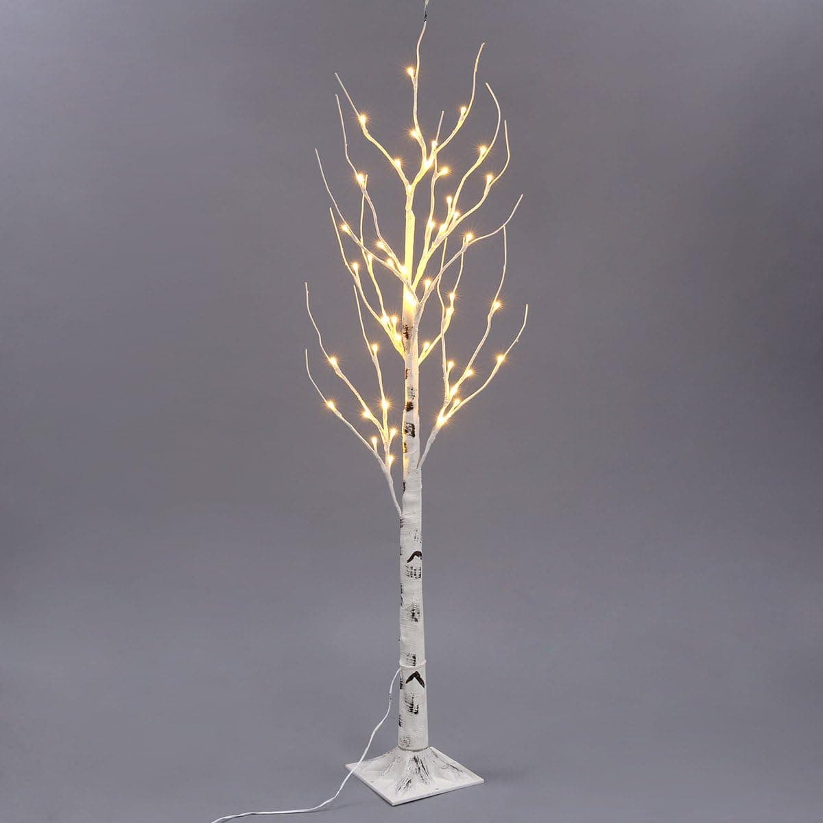 Excelvan Safe 48 LEDs 1.2M/4FT Silver Warm White Xmas Led Birch Twig Lighted Branches Tree for Home Bedroom Patio Garden Gate Yard Party Wedding Christmas Inside Outdoor Decoration