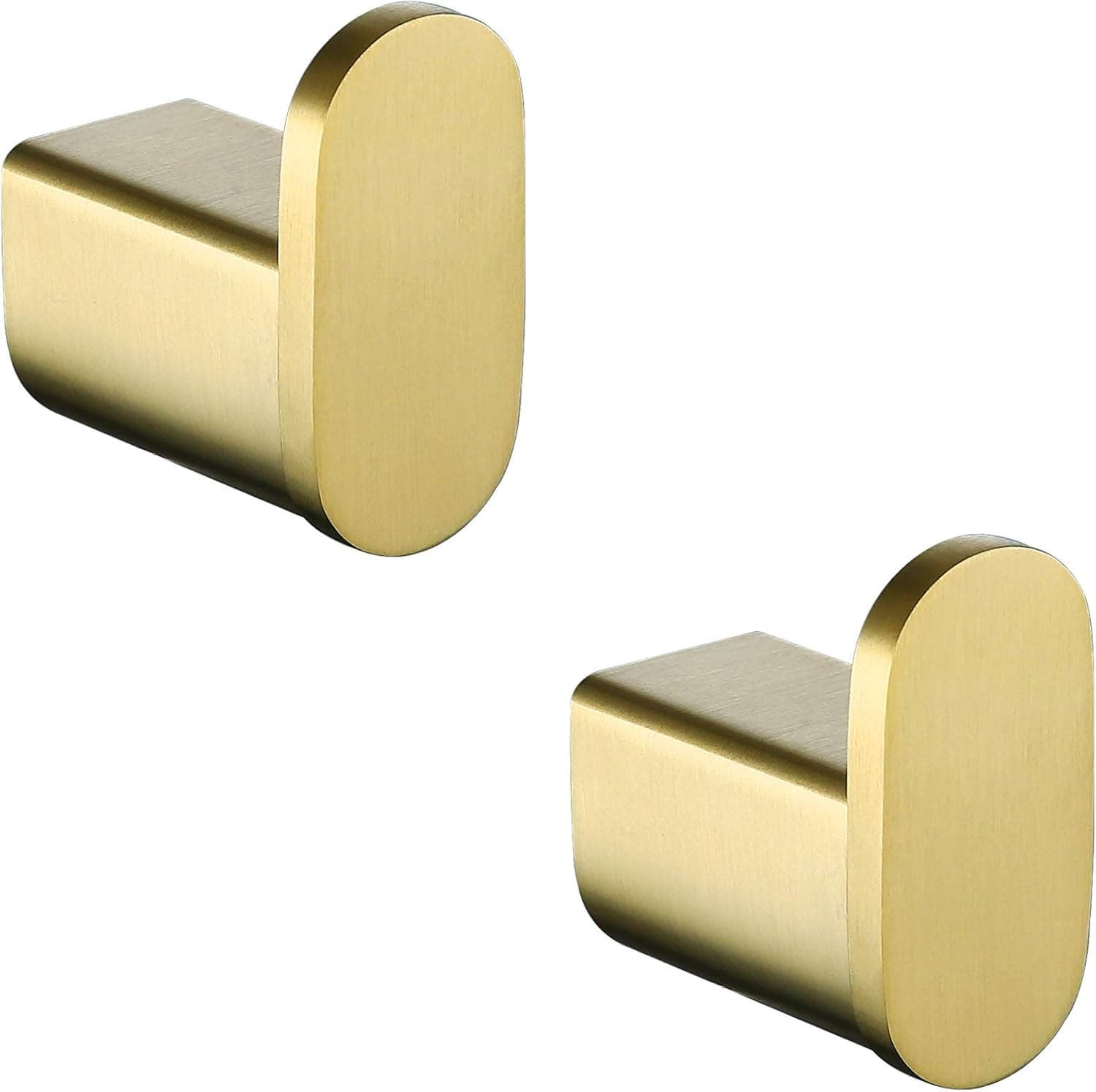 RANDOM Gold Towel Hooks,Bathroom SUS 304 Stainless Steel Bath Clothes Hook for Bathroom Kitchen Garage Wall Mounted Coat Robe (Pack of 2),Brushed Gold 96026-8BG.