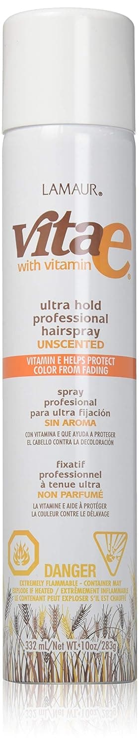 Lamaur Vita-e Ultra Hold Professional Hairspray Unscented 55% VOC 10 oz (3 pack)