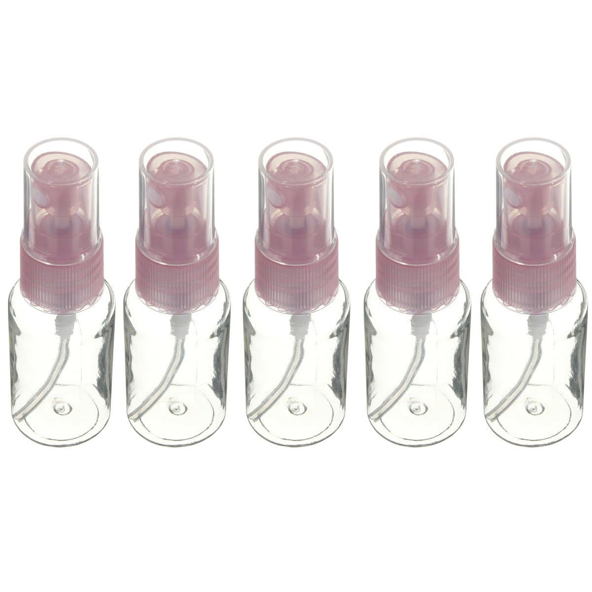 Dealzip Inc 5 Pcs Empty Pink Fine Mist Spray Bottles Pump 50ML
