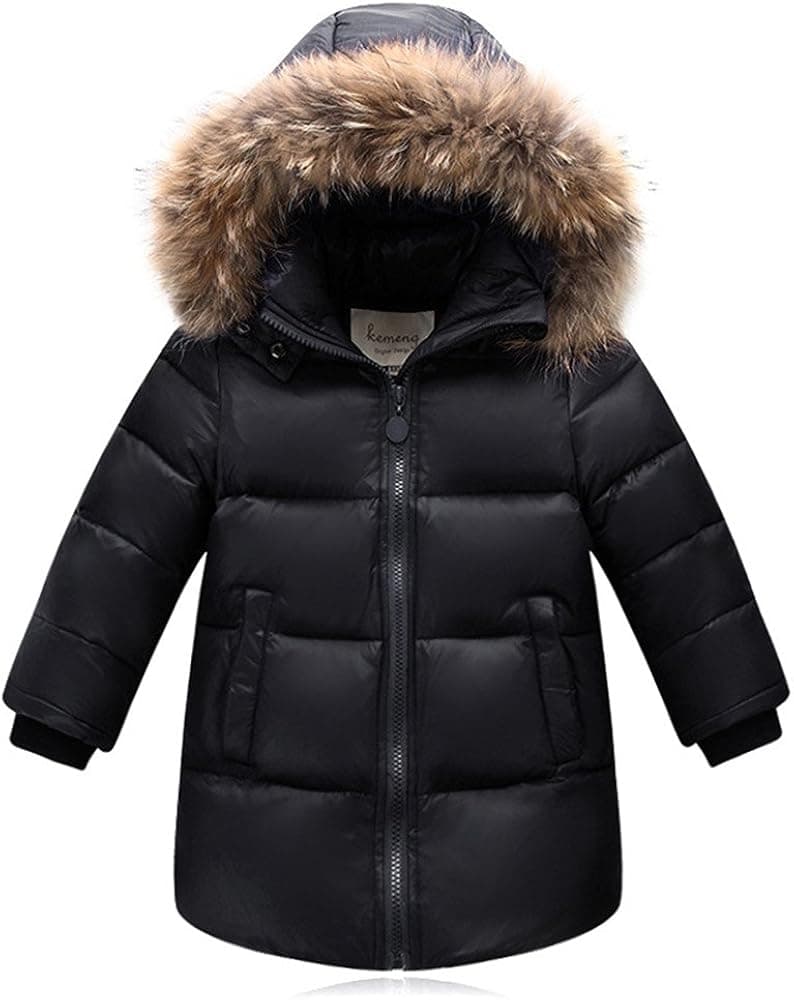 Ding Dong Kid Boy Girl Winter Hoodie Fur Down Coat