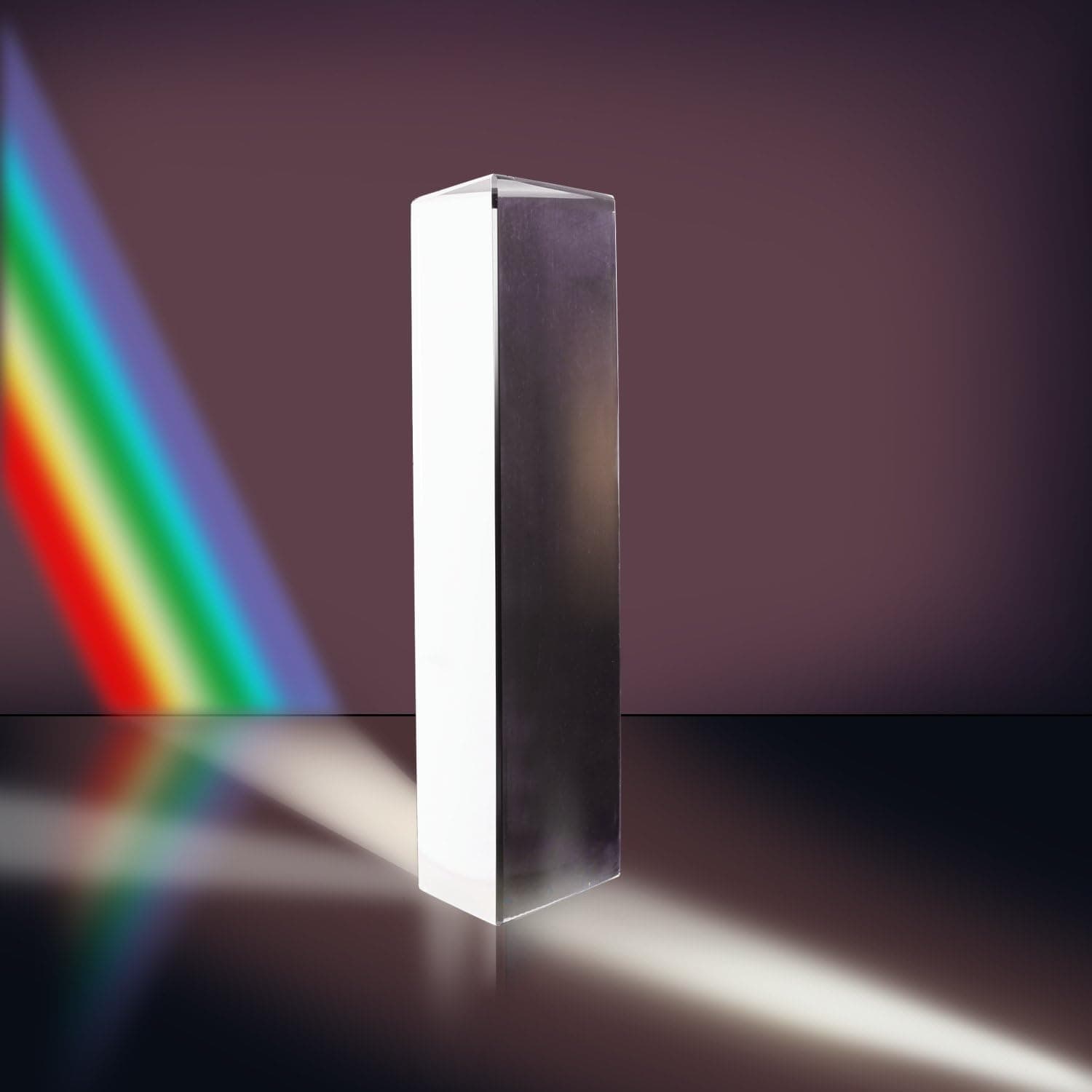 Neewer® 7"/18cm Optical Glass Triple Triangular Prism Physics Teaching Light Spectrum