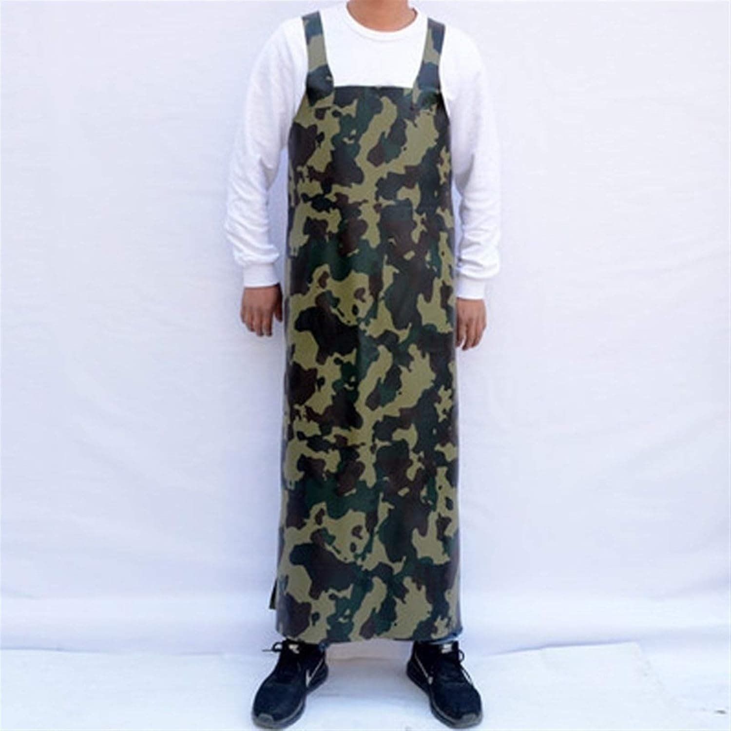 Oil-Resistant Kitchen Thickened Tendon Leather Apron for Men, Camouflage Aprons,120X90cm