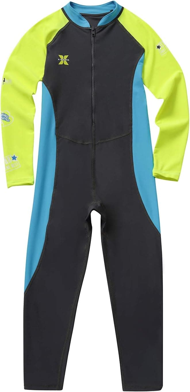 DIVE & SAIL Girls and Boys Sunscreen one-Piece Long-Sleeved Quick-Drying Swimsuit
