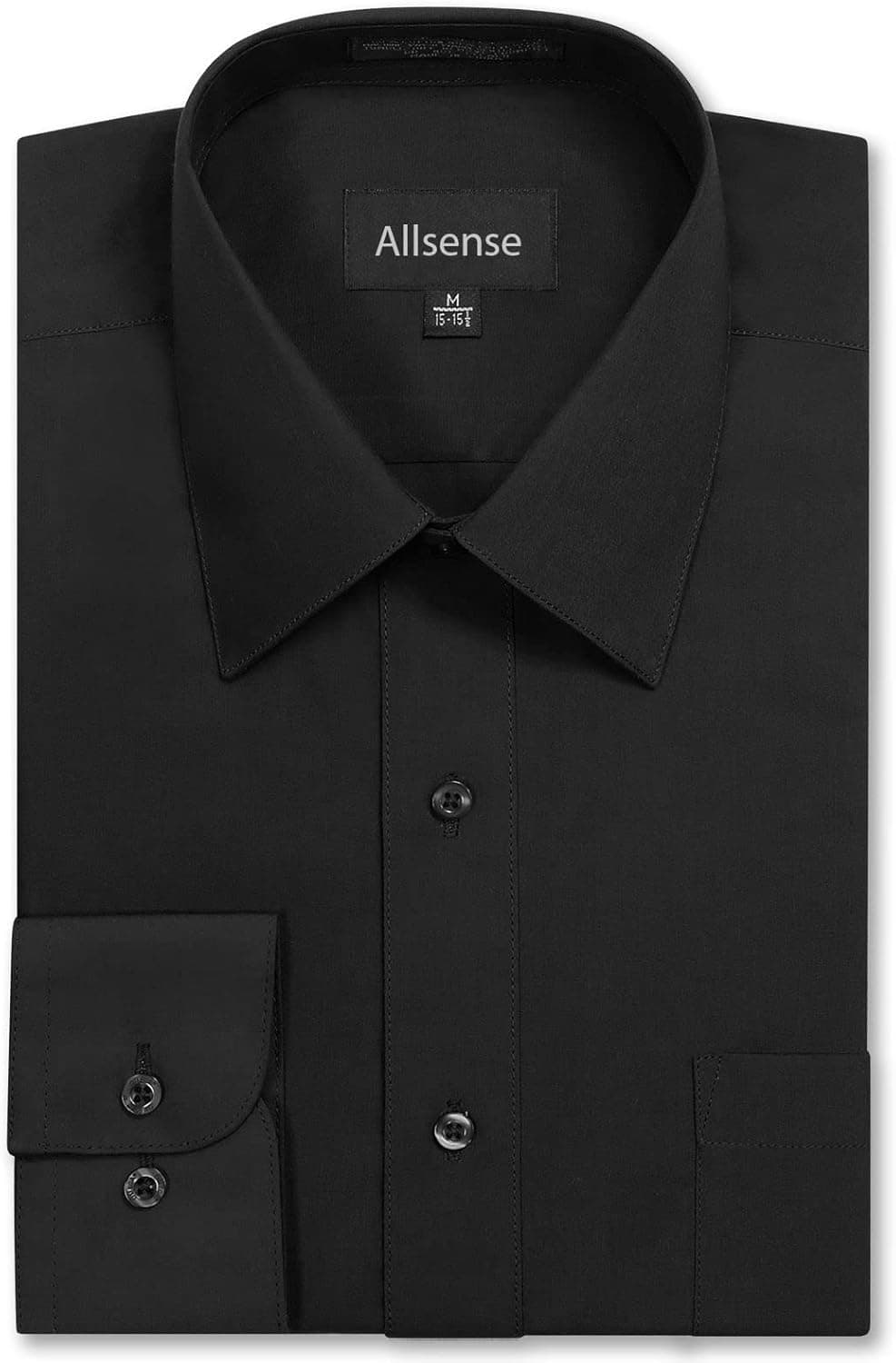 Allsense Men's Long Sleeve Regular Fit Dress Shirts
