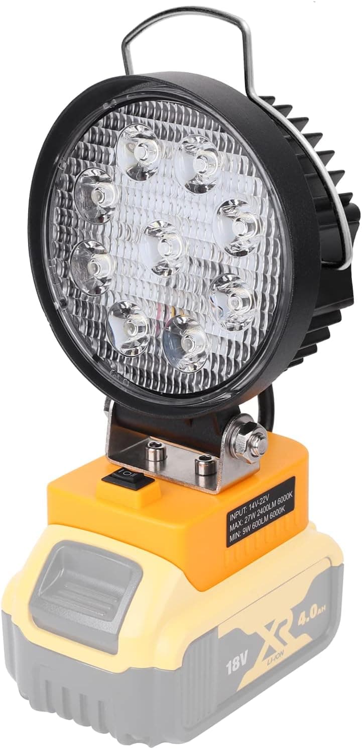 WITLIGHT Cordless LED Light for DeWALT 20v 60v Max Flex Battery (Battery NOT Included) LED Work Light with Type-C Quick Charging, Wide Beam Flood Light with Upgraded Low Voltage Protection
