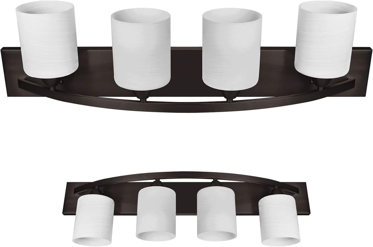 Nuk3y Modern Bathroom Vanity Light Fixture with Light Globe Brushed Nickel (Oil Rubbed Bronze, 4 Lights)