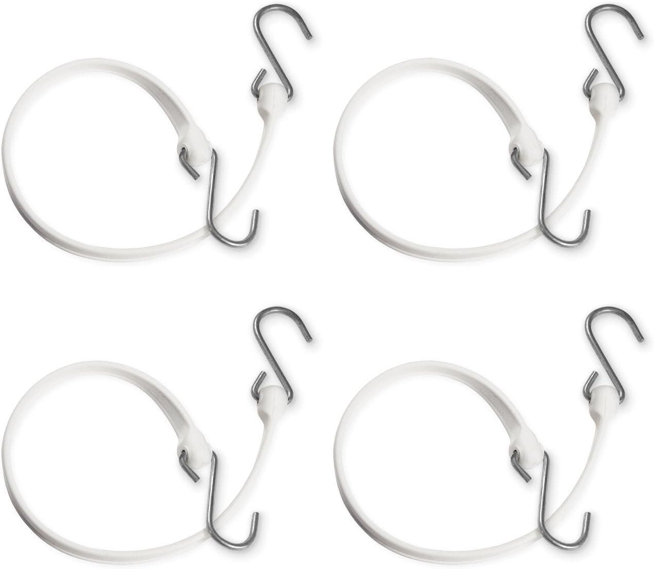 The Better Bungee 4PKS24GW Polyurethane Bungee Strap with Galvanized Hooks (4 Pack), 24", White