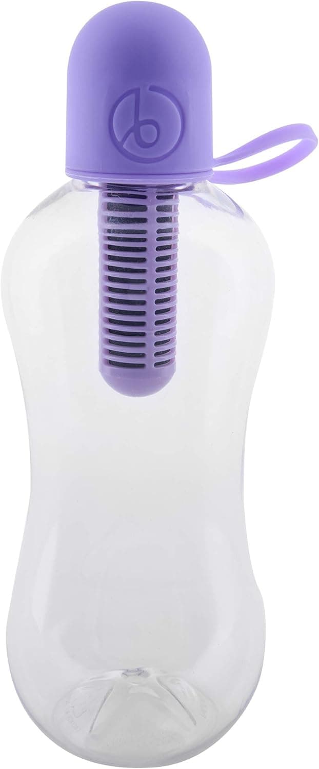 Bobble Classic Water Bottle, Filtered Water, BPA-Free Reusable Bottle, Soft Touch Carry Cap with Replaceable Carbon Filter for Sustainable Water and Hydration 18.5 oz (Lavender)