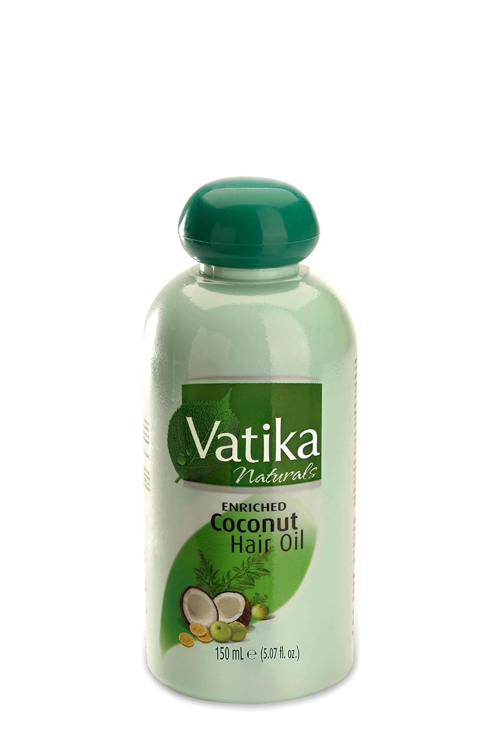 Dabur Vatika Naturals Coconut Hair Oil with Henna, Amla, Lemon & 5 Herbs - Nourish & Strengthen Hair & Scalp for Healthy & Radiant Hair for Kids, Women & Adults - 5.07 Fl Oz (Pack of 1)