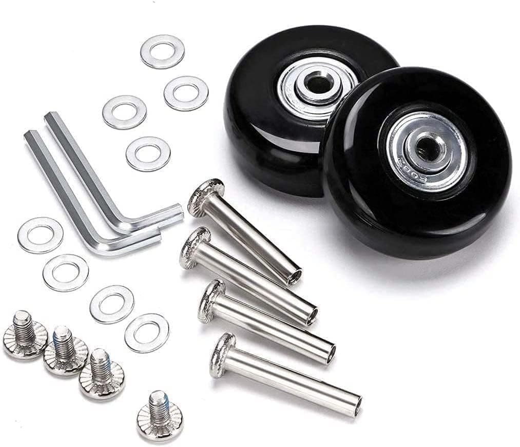 Luggage Suitcase Wheels Replacement Kit OD 64/68/70/75/78/84/90mm w/ABEC 608zz Skate Inline Outdoor Skate Replacement Wheels Multiple Sizes, Set of (2) Wheels (OD 40mm*W 18mm Axles:30&35mm35mm)