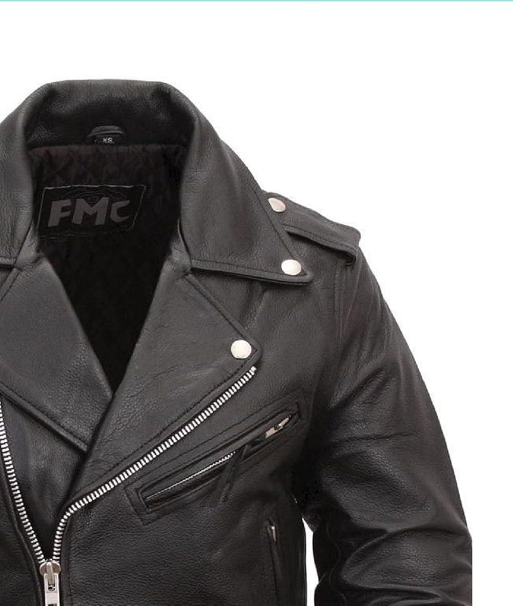 First Classics Women's Classic Motorcycle Leather Jacket. Quilted Liner. FML137CRP