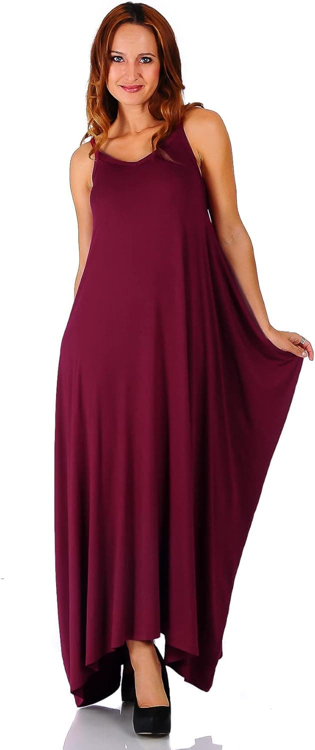 Simply Ravishing Casual Maxi Boho Harem Spaghetti Strap Dress