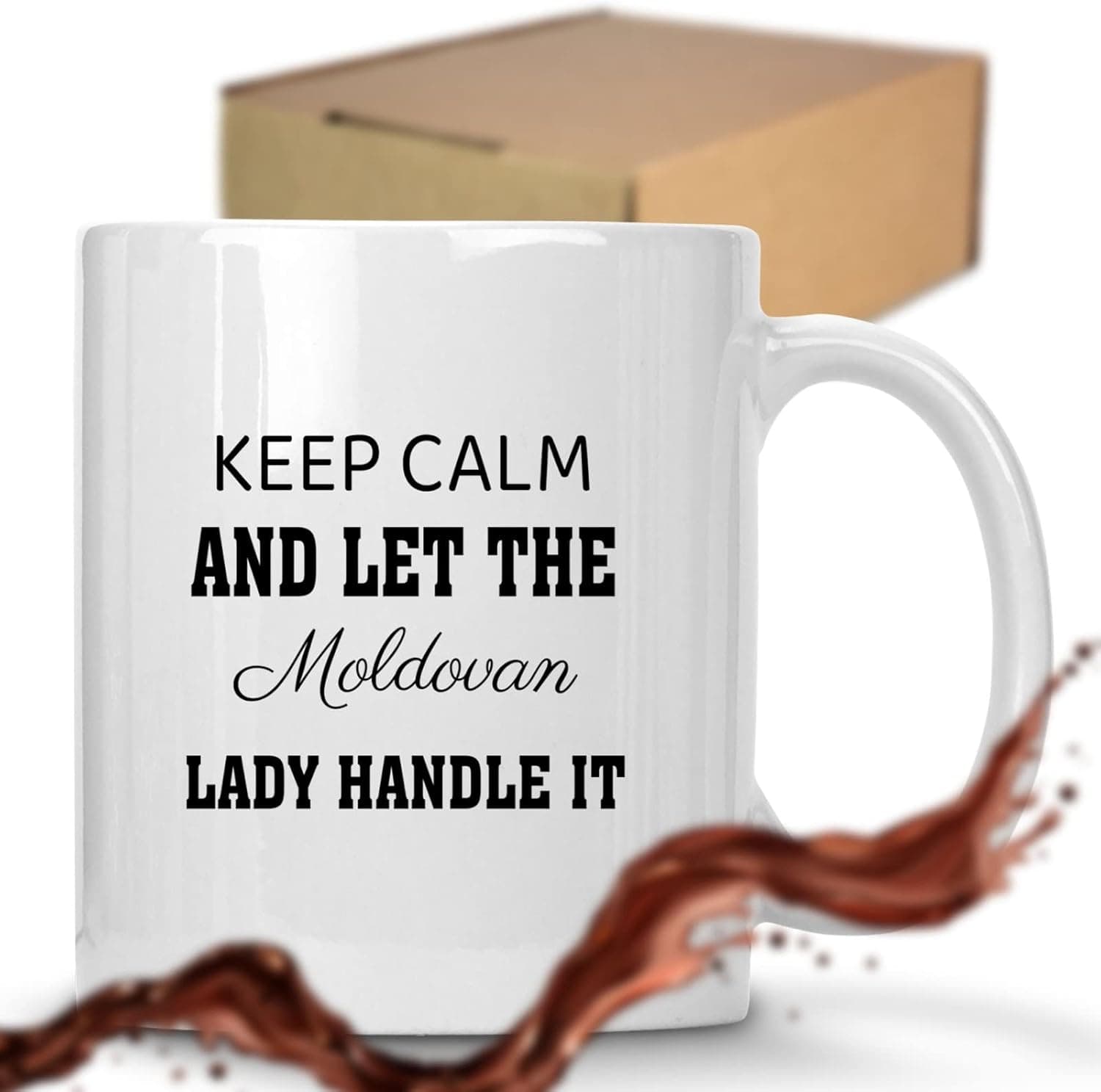 Coffee Mug Moldovan Gift For Women Grandma Mom Aunt Girlfriend - Keep Calm And Let The Moldovan Lady Handle It 956117