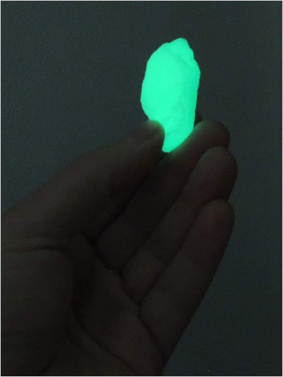 Large Glowing Magic Crystals – Glow in The Dark Crystal Stone - Kids Science (Kryptonite Green)
