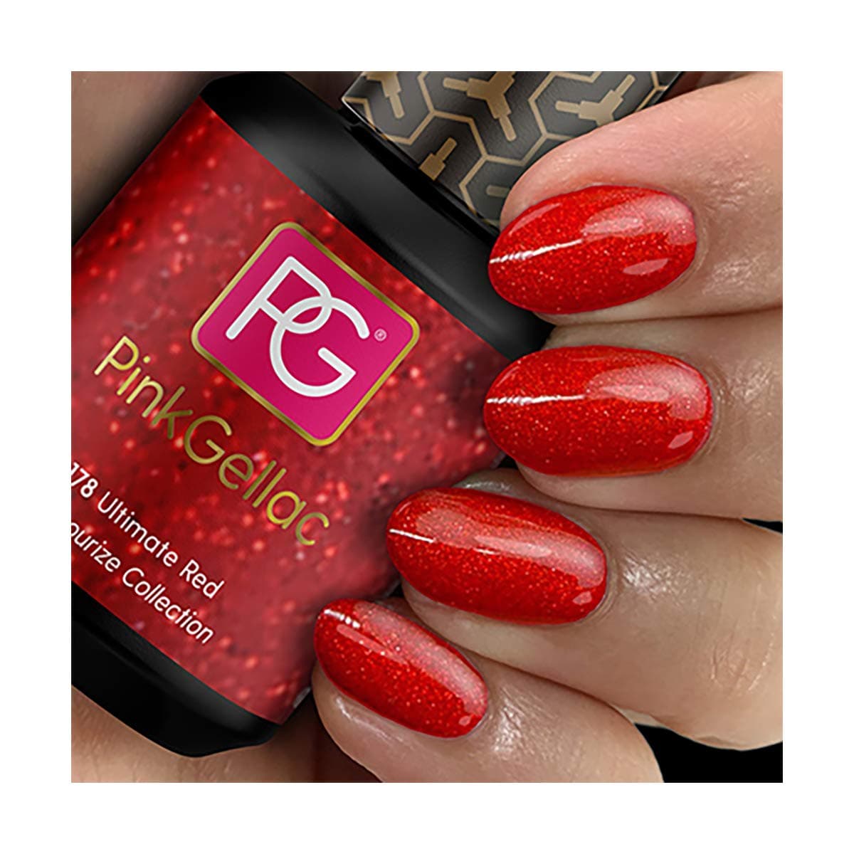 Pink Gellac 178 Ultimate Red Soak-Off UV / LED Gel Polish