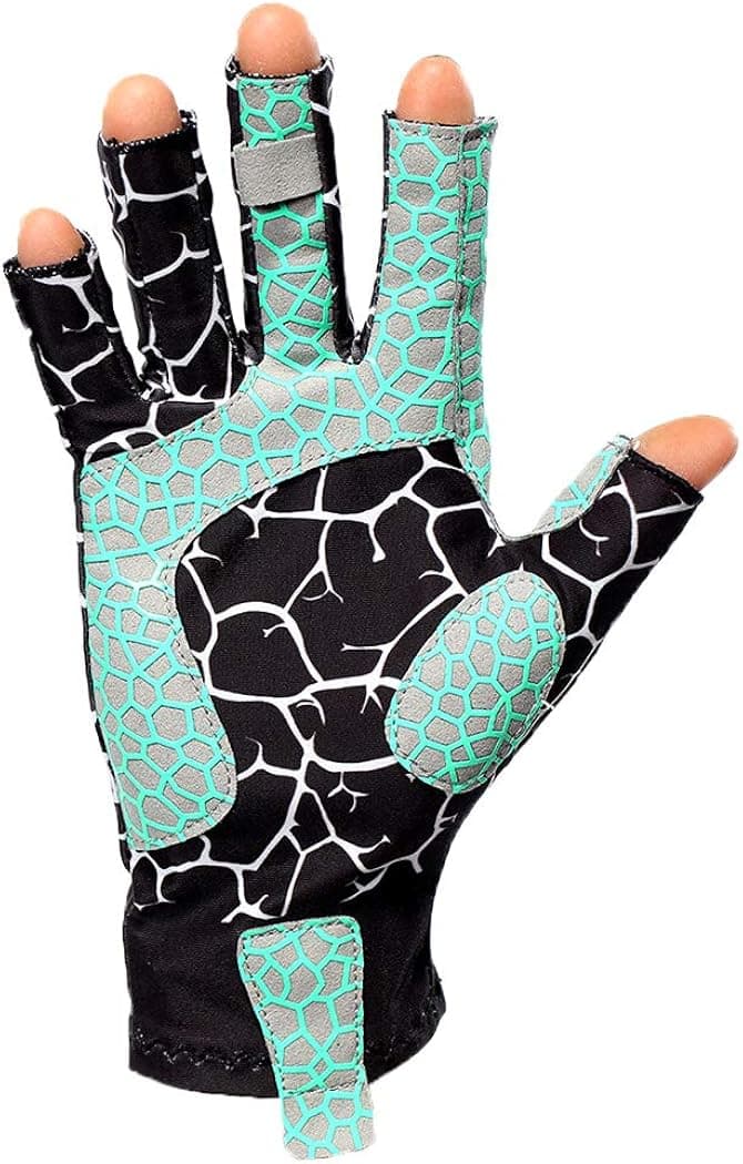 Fishing Gloves Fingerless Men Women UPF 50 Half Finger Sun Gloves for Cycling Hiking Trekking Fly Fishing Hunting Shooting Paddling Kayaking Rowing Sailing