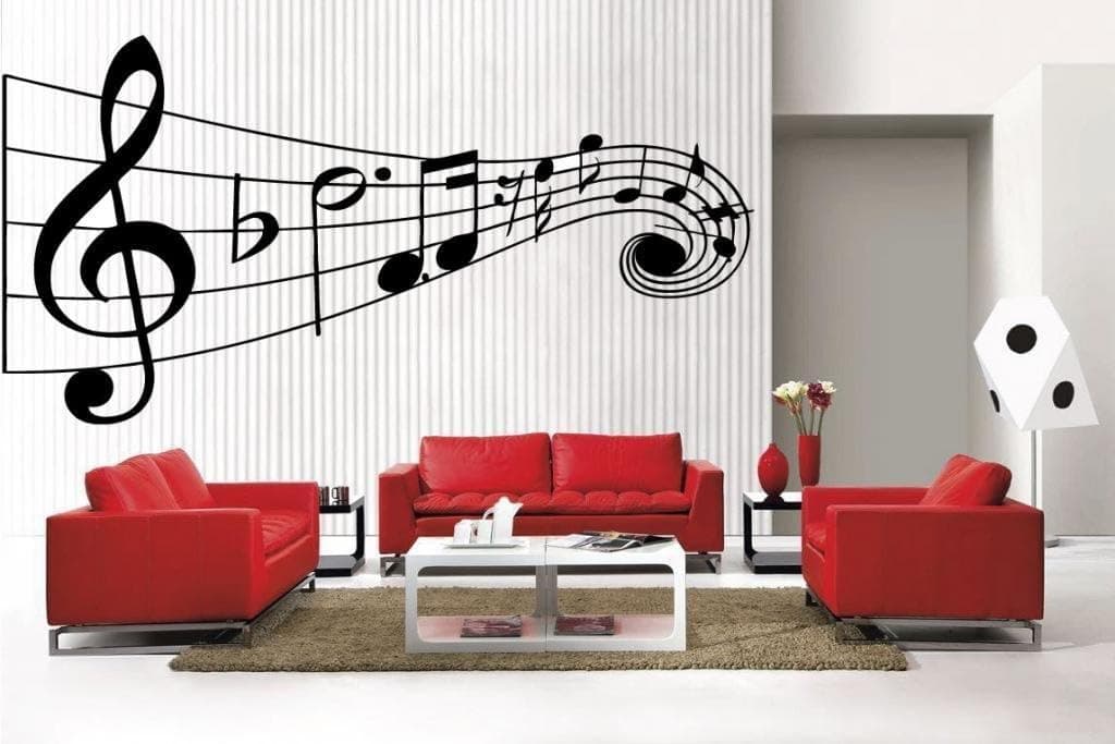 Newclew Music Musical Notes Removable Vinyl Wall Decal Home Décor Large (Music 1)