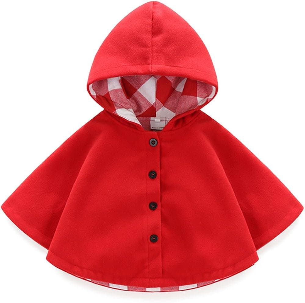 Boarnseorl Newborn Baby Boy Baby Girl Unisex Clothes Cotton Hooded Red Cloak