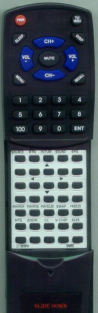 Replacement Remote Control for Sabre LCT320BKA, LCT260BKA