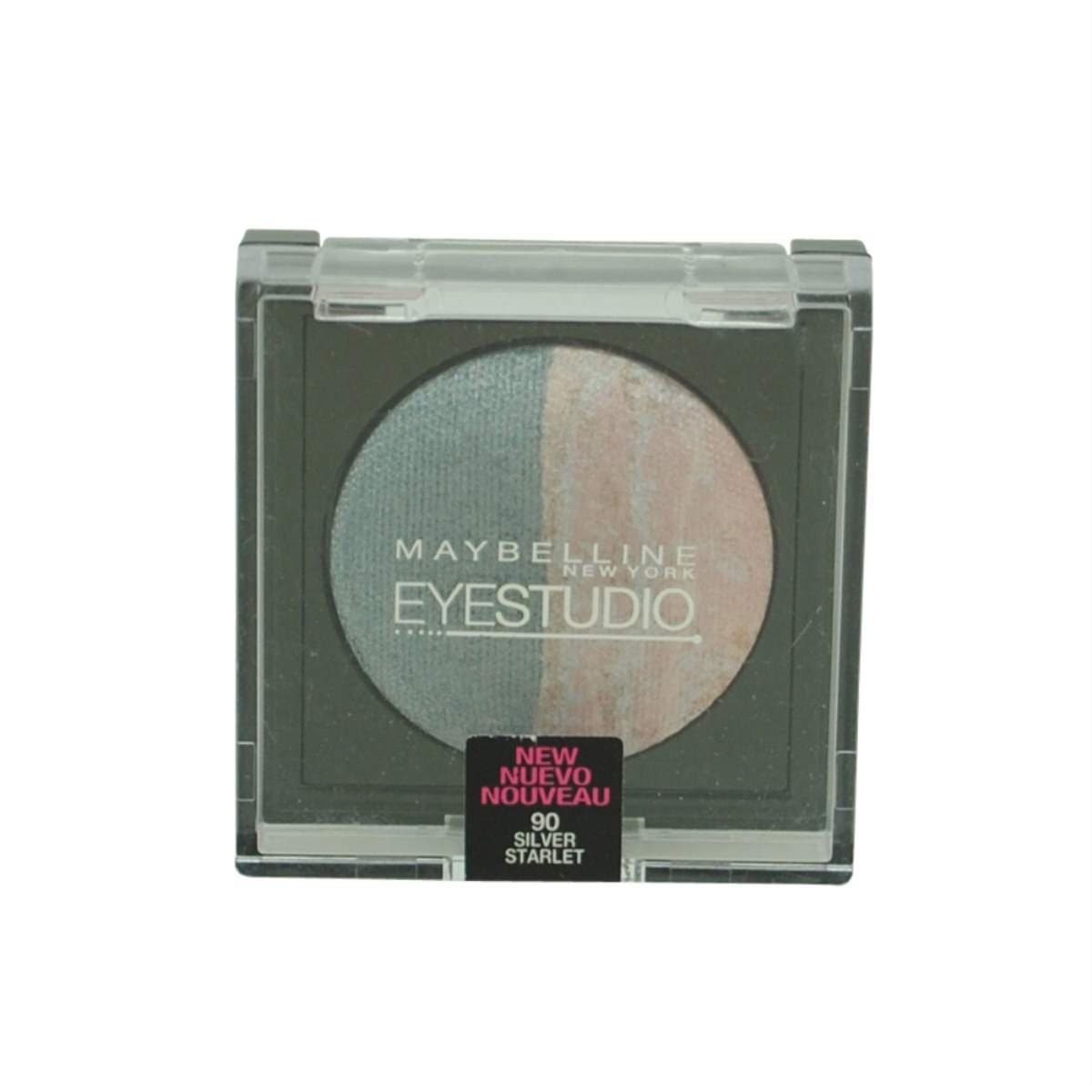 (2 Pack) Maybelline New York Eye Studio Color Pearls Marbleized Eyeshadow, 90 Silver Starlet, 0.09 Oz