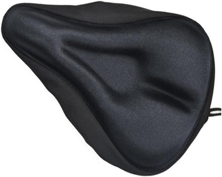 Black soft gel relief bike saddle seat cushion pad cover