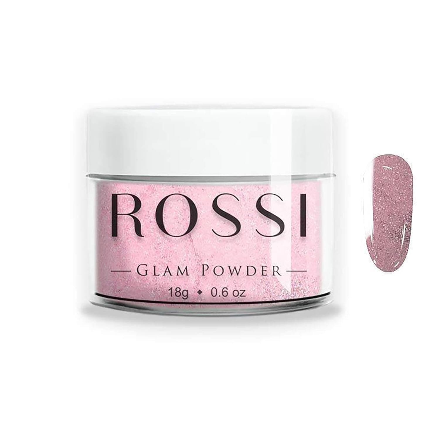 ROSSI Nails Glam Dip Powder 0.6 oz | French Nail Manicure Acrylic Art | Starter and Professional | Colorful Dipping Powder | Calcium and Vitamin E Fortified (F263 Tiara)