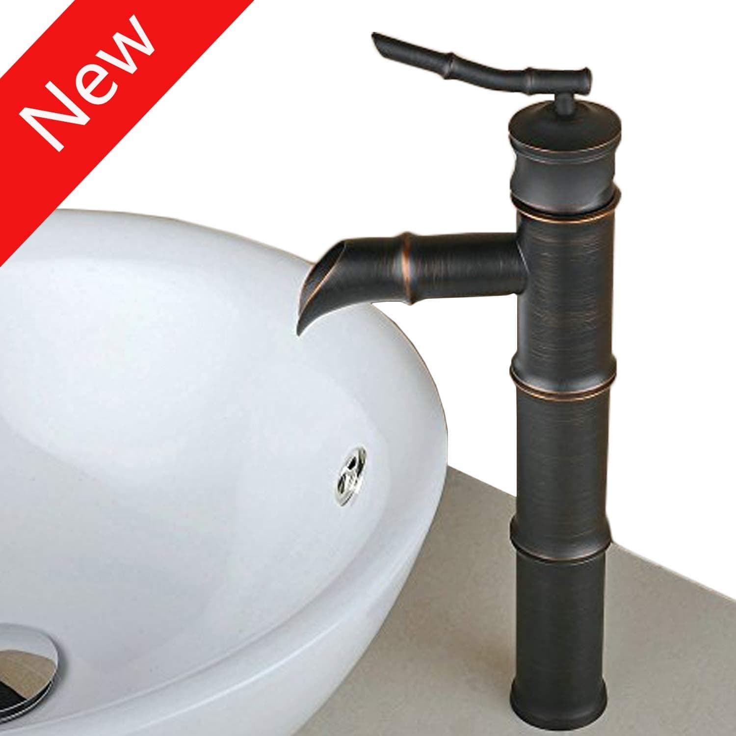 Bathroom Bowl Vessel Sink Faucet Commercial Tall Body Single Handle One Hole Deck Mount Brass,Oil Rubbed Bronze