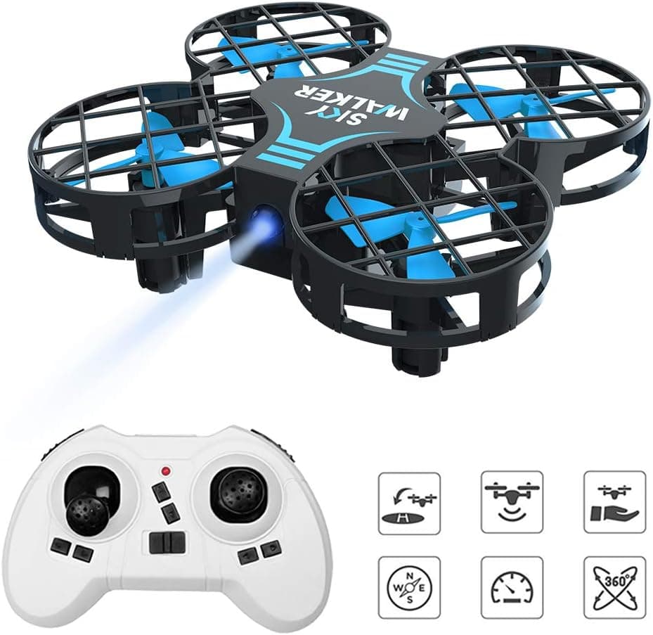 Mini UFO Quadcopter Drone 2.4G 4CH 6Axis Gyro Headless Mode Remote Control RC Quadcopter RTF Mode for Beginners(Blue)