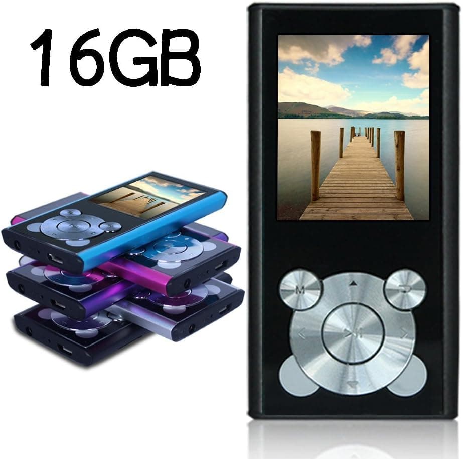 Tomameri 16GB Compact and Portable MP3 Player MP4 Player Video Player with E-Book Reader, Photo Viewer, Voice Recorder with a slot for a micro SD card （Black）