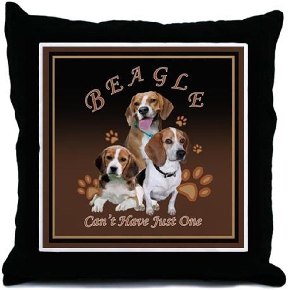 CafePress - Beagle Can't Have Just One - Decor Throw Pillow (18"x18")
