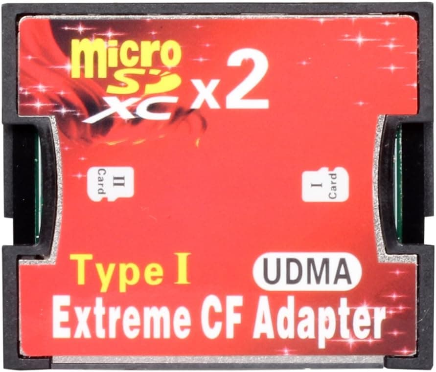 Generic Dual Port Micro SD TF To Compact Flash CF Type I Card Reader Adapter