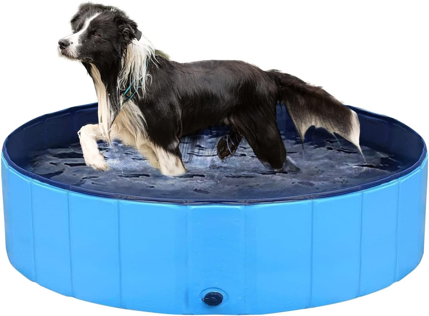 Foldable Kids Pools for Backyard - Dog Accessories, Collapsible Kids Pool, Outdoor Dog Swimming Pool with Protective Lining, Bathing Tub Kiddie Pool for Dogs Cats and Kids