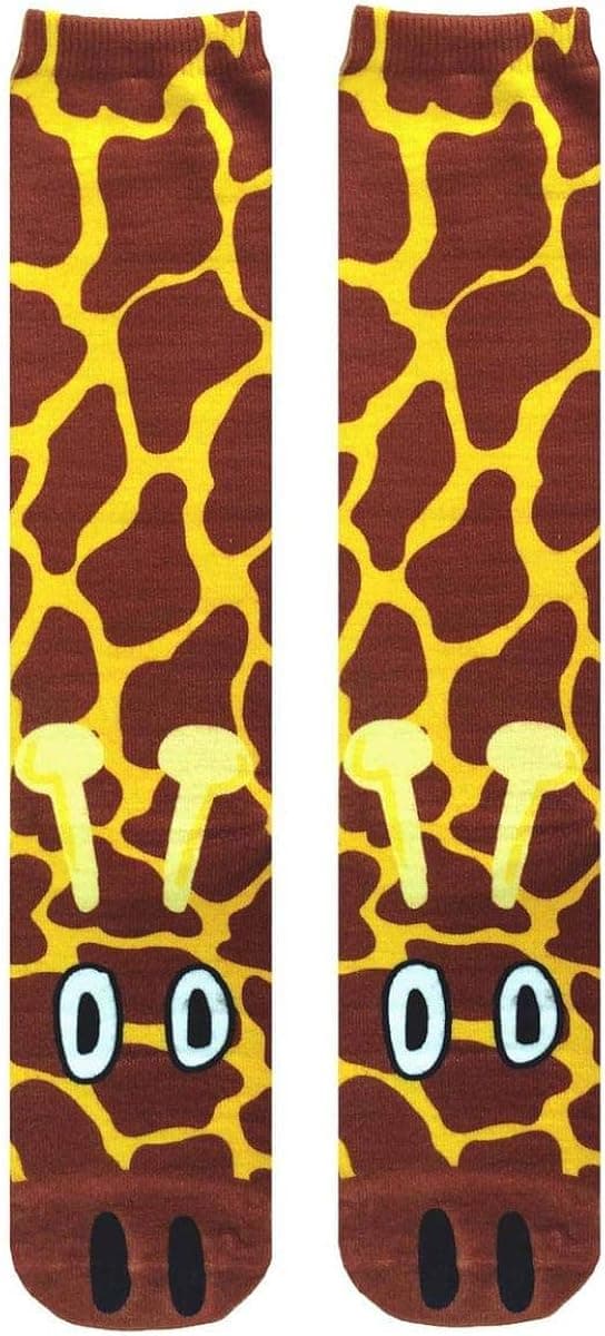 Giraffe Photo Print Crew Socks
