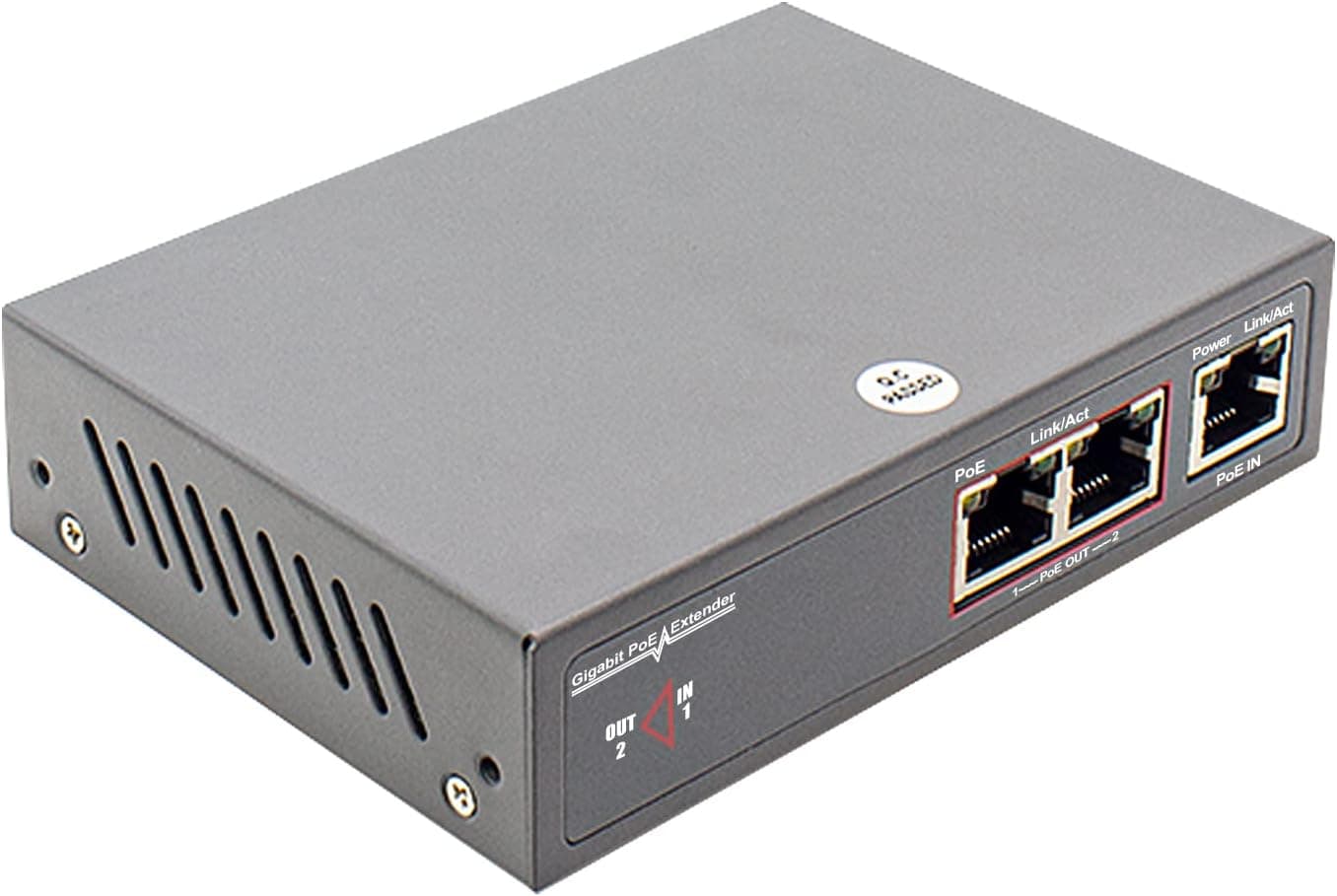 Gigabit PoE Extender 1 in 2 Ports Work with PoE Switch PoE Injector, 30W PoE+ Supports IEEE 802.3af/at Repeater