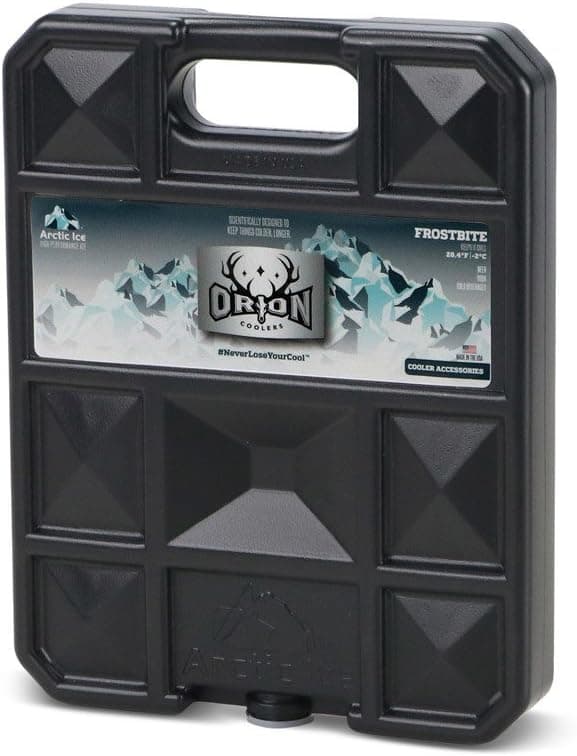 Orion Black Ice – Extra Large Long Lasting Freezer Ice Pack – Hard Shell Dry Ice Alternative Cooler Accessory (Black Ice (-15°C), X-Large)