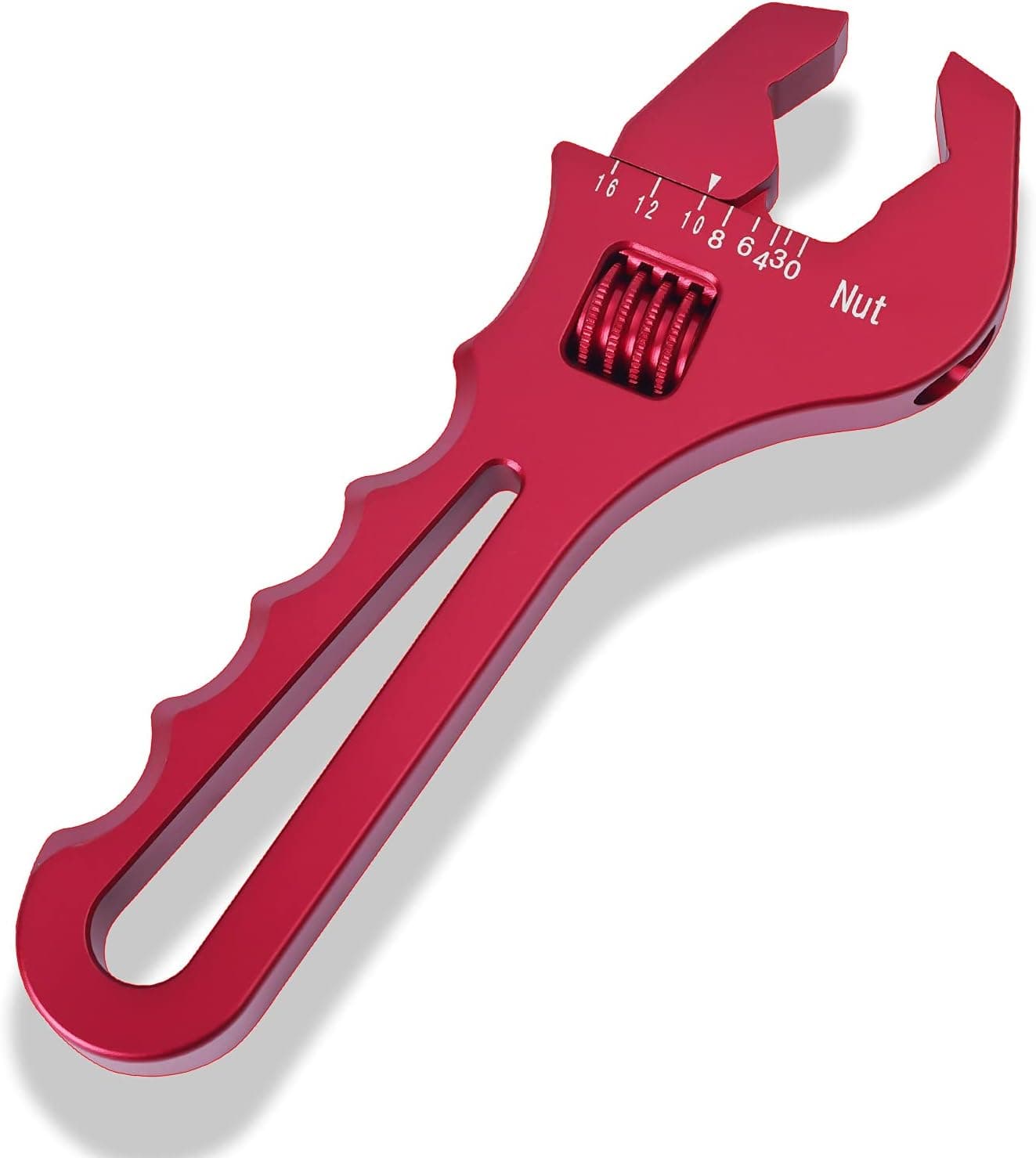 ACmango AN3-16 Adjustable Wrench Lightweight Aluminum Wrench Fitting Tools Lightweight Adjustable Spanner-Red