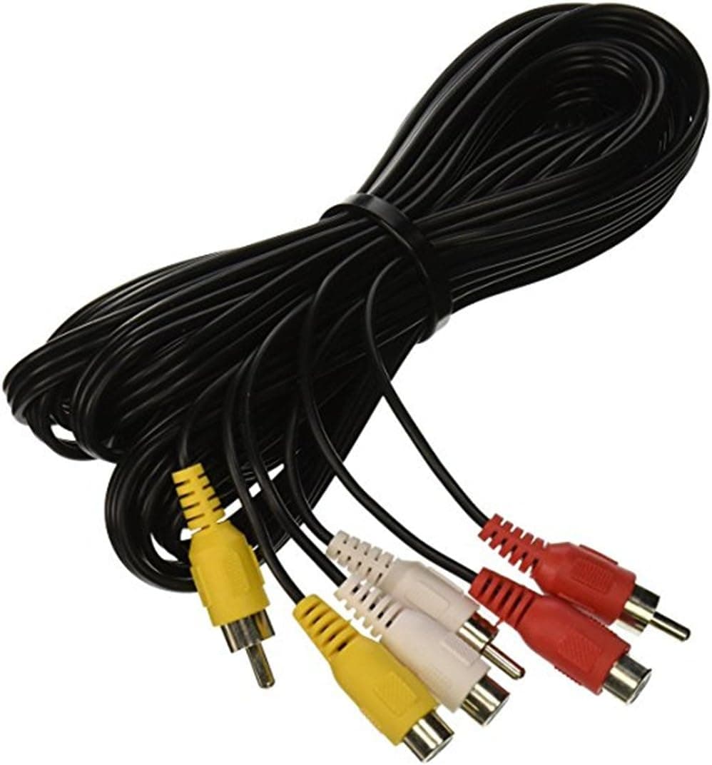 MagicW 15ft 3RCA Male to Female Audio Composite Extension Video Cable DVD AV TV UK 3RCA Audio Vedio Cable