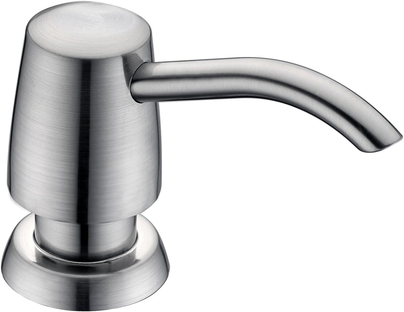 GICASA Soap Dispenser, Dish Soap Dispenser for Kitchen, Built in Kitchen Soap Dispenser Brushed Nickel Hand Soap Dispenser Pump , Liquid Lotion Countertop Soap Dispenser with 320ml Bottle