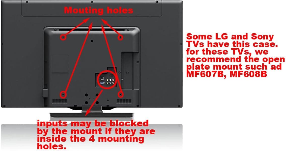 VideoSecu LCD LED Monitor TV Ceiling Mount for Most 27" to 47", Some up to 50" Flat Panel Screen with VESA 200/200x100 ML404AB 1H3